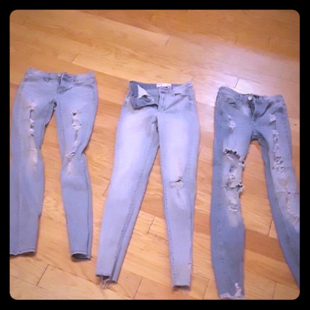 1- pacsun 2- garage 3- Hollister jeans